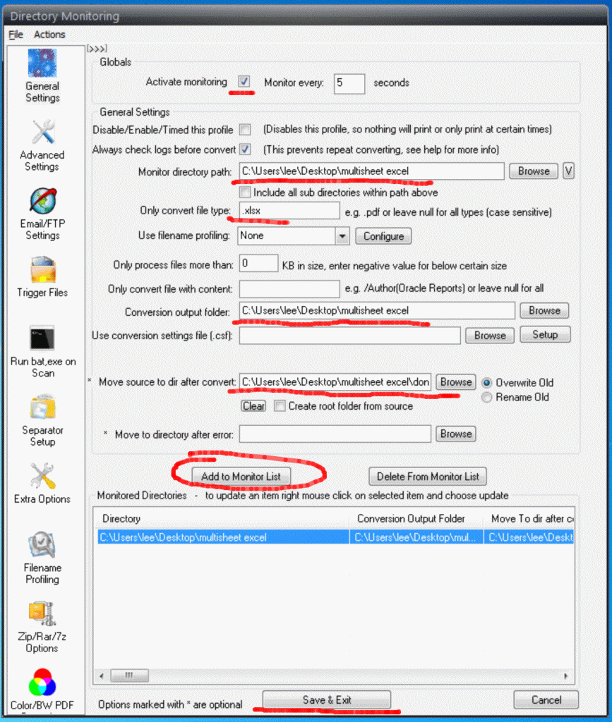 How To Convert Excel Files With Multiple Sheets to PDF, Hot Folder Monitoring Setup