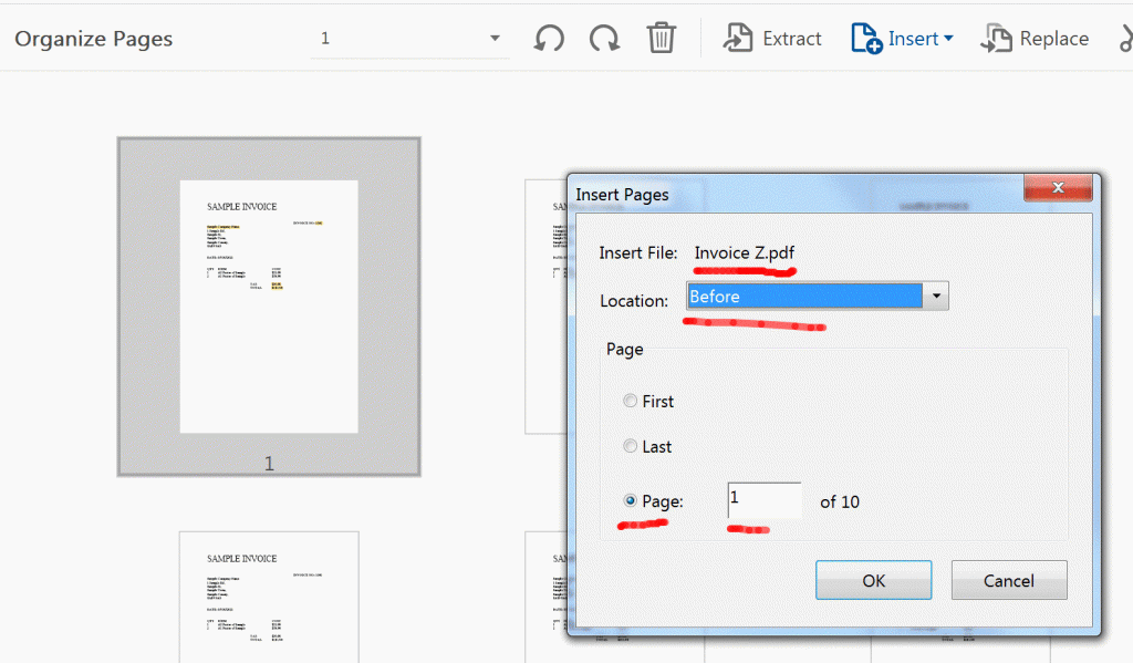 How To Insert Pages Into A PDF File, Before or After a Page