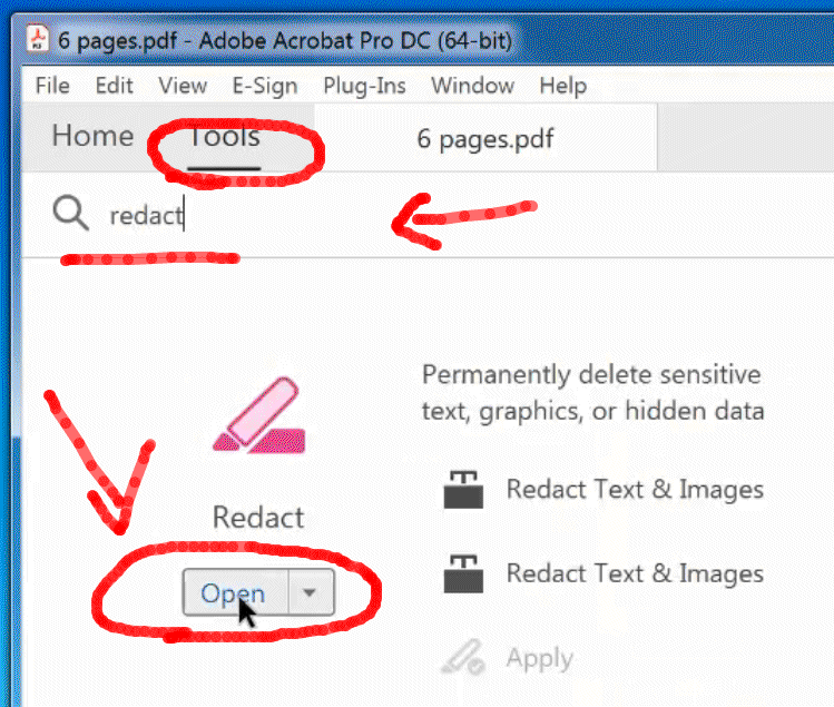 How to Redact All Pages in Adobe Acrobat