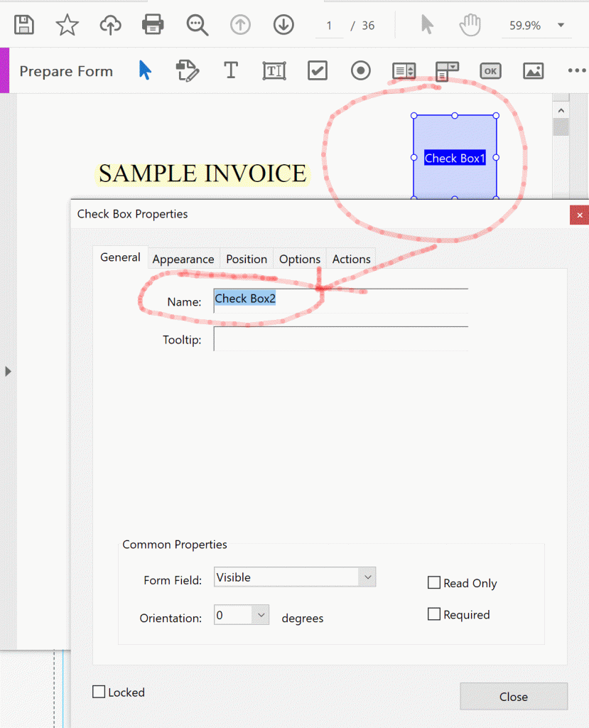 Add unique checkbox to many pages, Properties and Settings