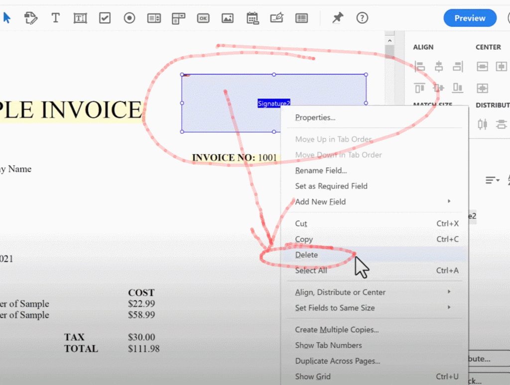 remove a signature from a pdf