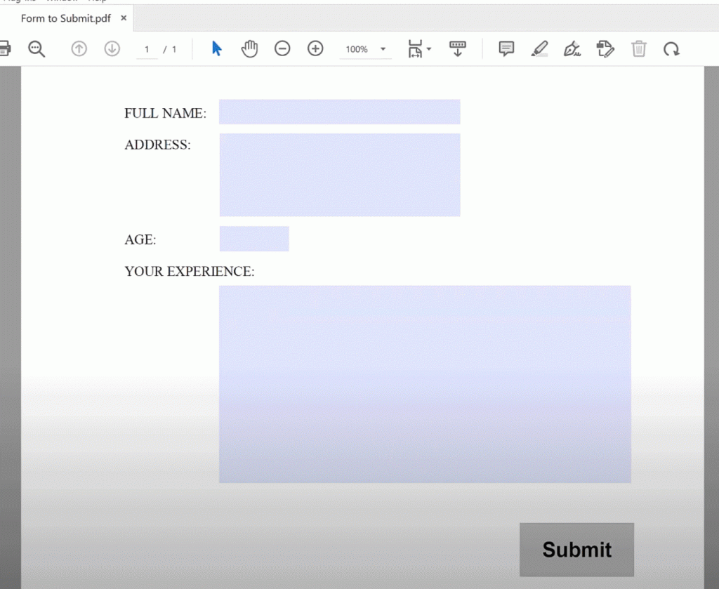 How to fill out a pdf form and submit